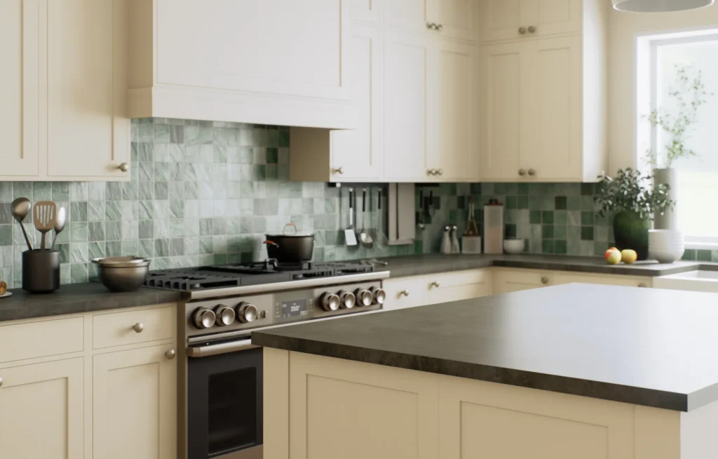 Newly renovated kitchen backsplash in Duluth